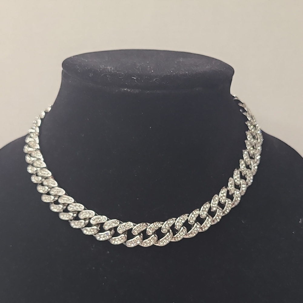 Iced Curb Link Necklace